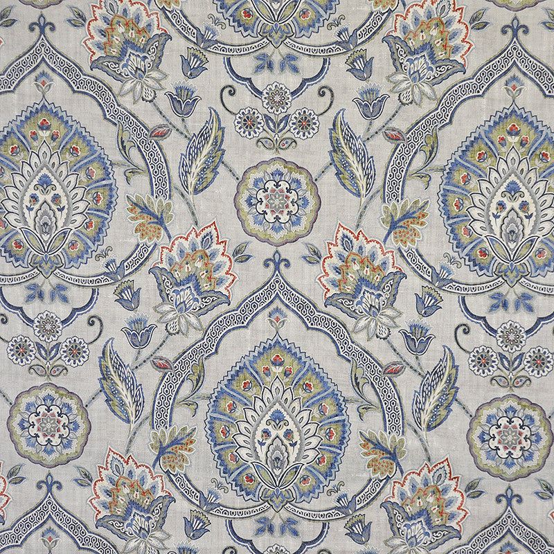 Royal Botanic # 121 Platinum by Maxwell Designer Fabric Color Theory-Vol.Ii True Blue 100% COTTON SPAIN V&H-27" 54" - Swanky Fabrics -