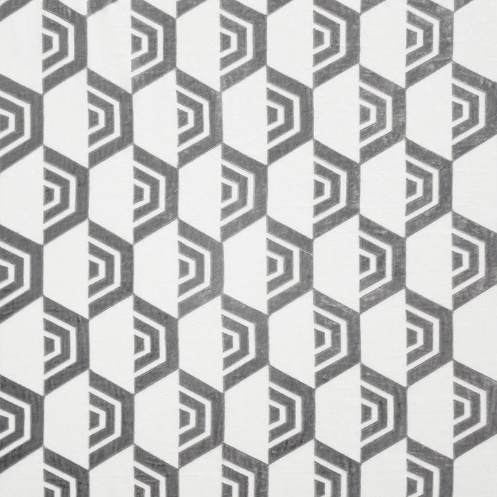 Raf # 275 Pewter by Maxwell Designer Fabric Telafina Season Xii 100% LINEN NONE INDIA V-7.9"H-4.75" 54"EMB51.5 - Swanky Fabrics -