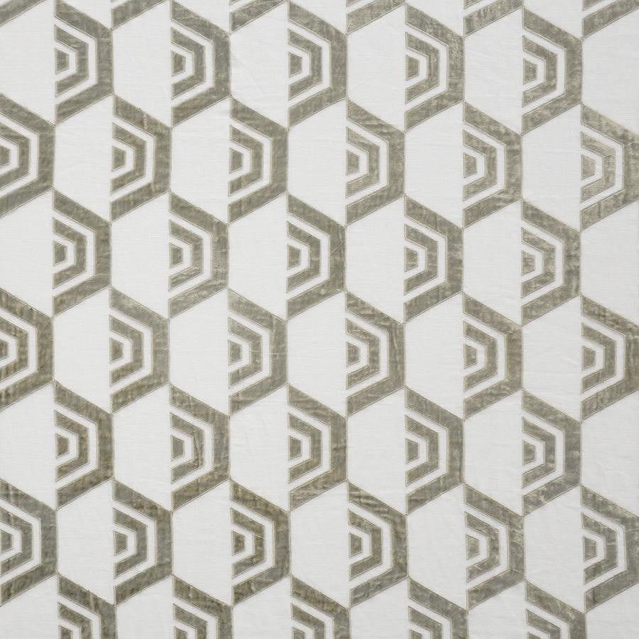 Raf # 276 Mink by Maxwell Designer Fabric Telafina Season Xii 100% LINEN NONE INDIA V-7.9"H-4.75" 54"EMB51.5 - Swanky Fabrics -