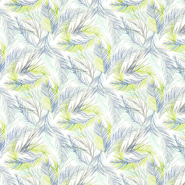 Rotola 3 Caribbean by Stout Designer Fabric COLOR MY WINDOW BREEZE/INK 72%POL 28%COT %BEMB INDIA FLAME RETARDANT-U.F.A.C. CLASS 1 Horizontal: 25.5 and Vertical: 19 51 in - Swanky Fabrics -