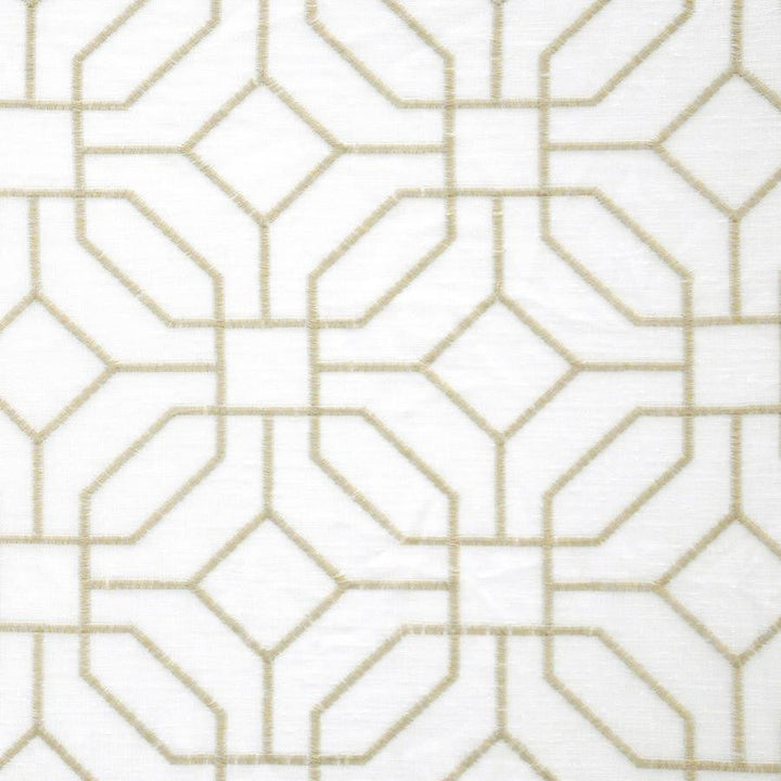Ravenna # 532 Silt by Maxwell Designer Fabric Sheer Paths 100% POLYESTER TURKEY V-9.25" H-9.5" 118" EMB. WIDTH 110" - Swanky Fabrics -
