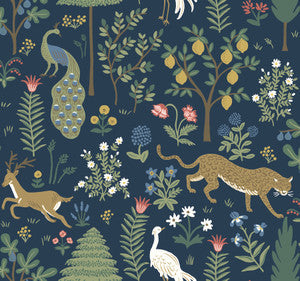 Rifle Paper Co. Wallpaper Menagerie Navy