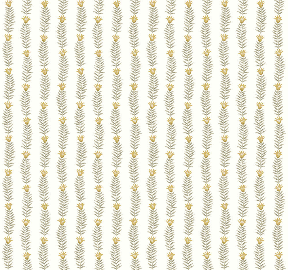 Eden White & Beige Wallpaper by Rifle Paper Co. Designer Rifle Paper Co. Second Edition Covers about 60.8 square feet 27-in by 27-ft long roll Unpasted 25.25 - Swanky Fabrics -