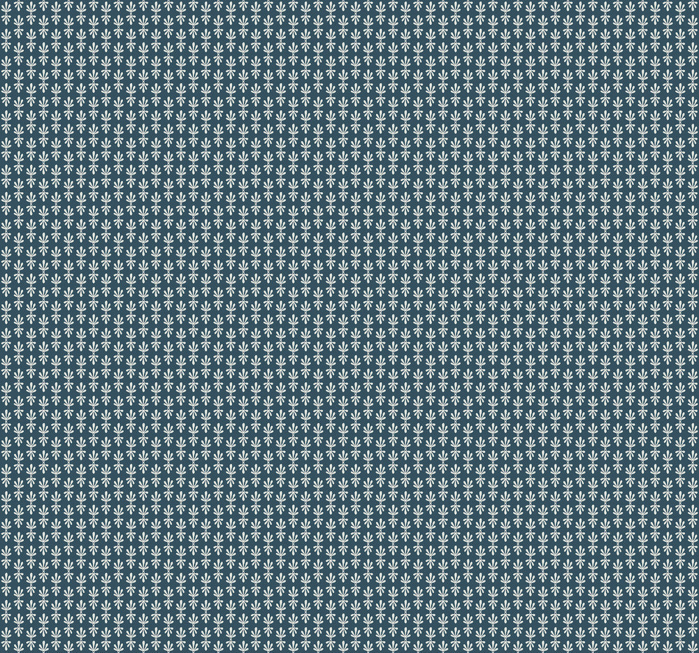 Petal Blue Wallpaper by Rifle Paper Co. Designer Rifle Paper Co. Second Edition Covers about 60.8 square feet 27-in by 27-ft long roll Unpasted 25.25 - Swanky Fabrics -