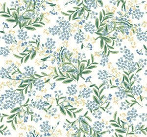 Rifle Paper Co. Wallpaper Cornflower White & Green