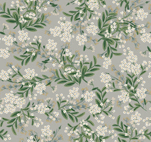 Rifle Paper Co. Wallpaper Cornflower Grey & Green