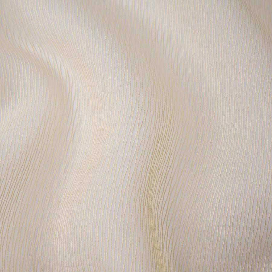 Rita # 212 Butter by Maxwell Designer Fabric Sheer Glam 100% POLYESTER TURKEY 125" - Swanky Fabrics -