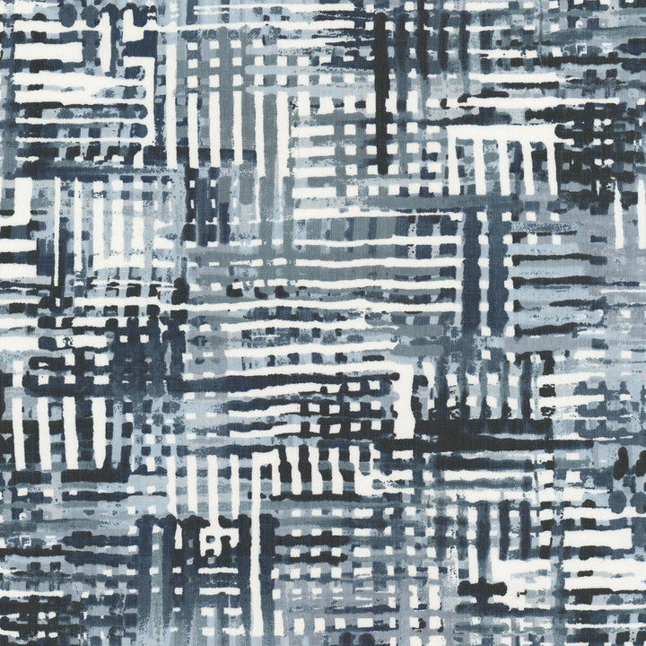 Rudder 1 Cobalt by Stout Designer Fabric RAINBOW LIBRARY CADET/INDIGO 59%COT 41%POL CHINA Horizontal: 27.500 and Vertical: 24.000 54 in - Swanky Fabrics -