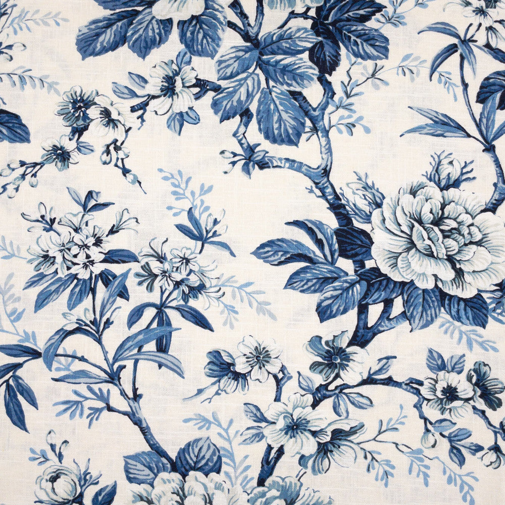 Rumor 2 Frenchblue by Stout Designer Fabric COMFORTABLE LIVING HAZE/NAVY 55%LIN 45%SVI SOUTH KOREA Horizontal: 27.250 and Vertical: 24.000 55 in - Swanky Fabrics -
