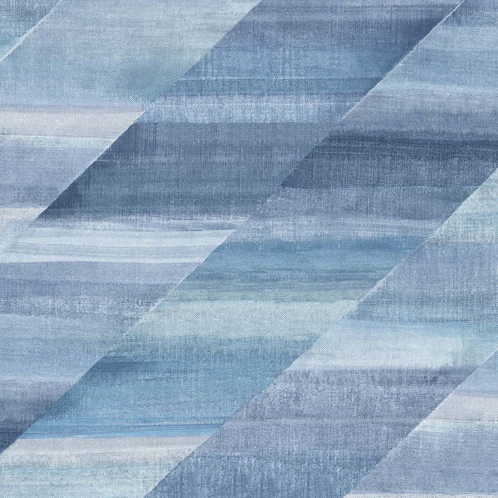 Rainbow Diagonals Washed Denim and Cerulean RY30302 by Seabrook Designs Designer Wallpaper