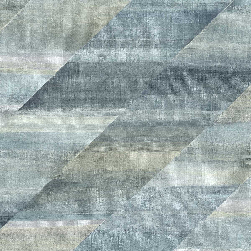 Rainbow Diagonals Steel Blue and Stone RY30304 by Seabrook Designs Designer Wallpaper