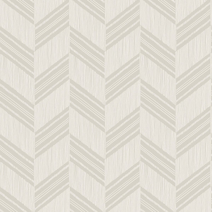 Boho Chevron Stripe Stringcloth Cinder Gray and Ivory RY30405 by Seabrook Designs Designer Wallpaper