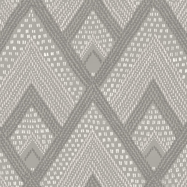 Panama Boho Diamonds Cove Gray RY30508 by Seabrook Designs Designer Wallpaper
