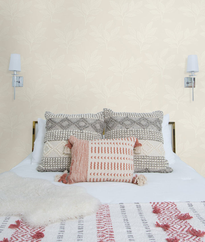 Paradise Leaves Sand Dune RY30820 by Seabrook Designs Designer Wallpaper