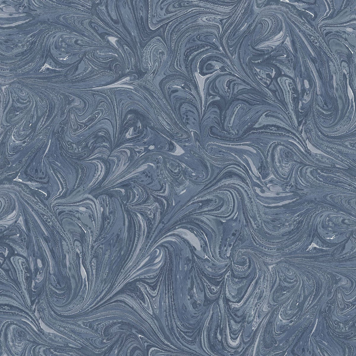 Sierra Marble Washed Denim RY31102 by Seabrook Designs Designer Wallpaper