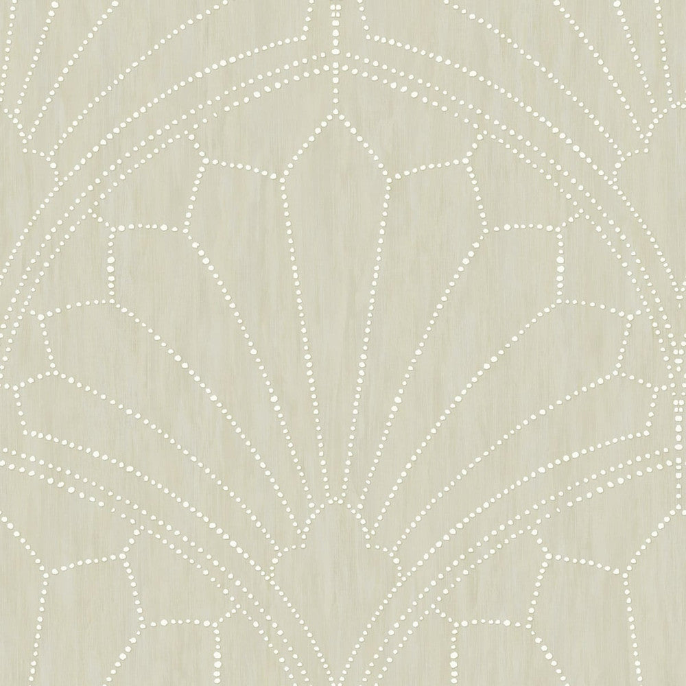 Scallop Medallion Sand Dunes RY31505 by Seabrook Designs Designer Wallpaper