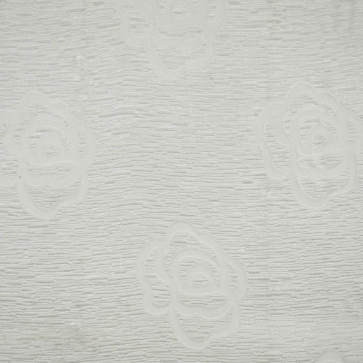 Rose (XL3166) White by Europatex Designer Fabric Rose Collection 100% Polyester China See Sample Horizontal: N/A and Vertical: N/A 110.00 inches  - Swanky Fabrics -
