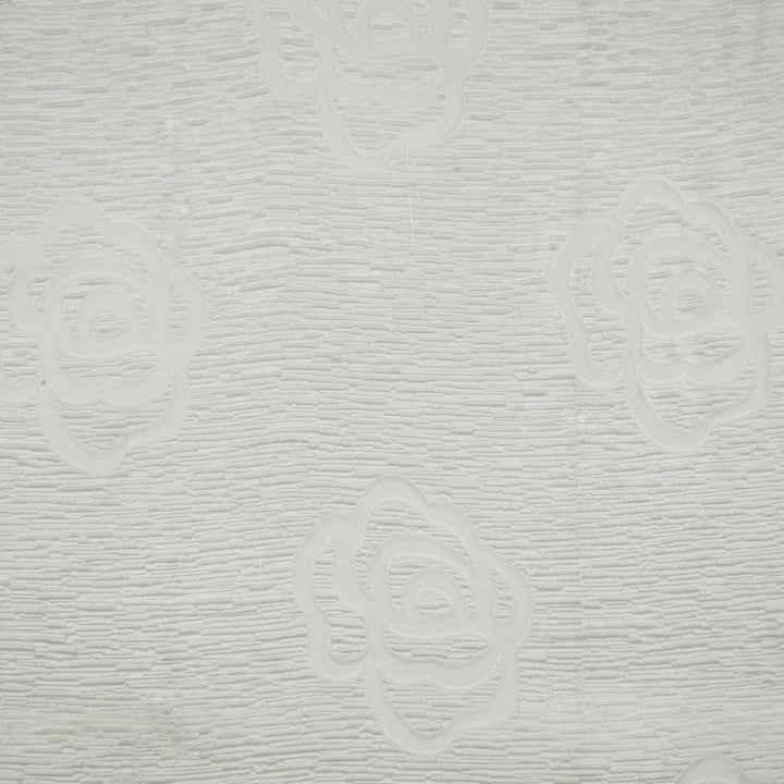 Rose (XL3166) White by Europatex Designer Fabric Rose Collection 100% Polyester H: 13.8" V: 14.2" 110.00 inches - Swanky Fabrics -