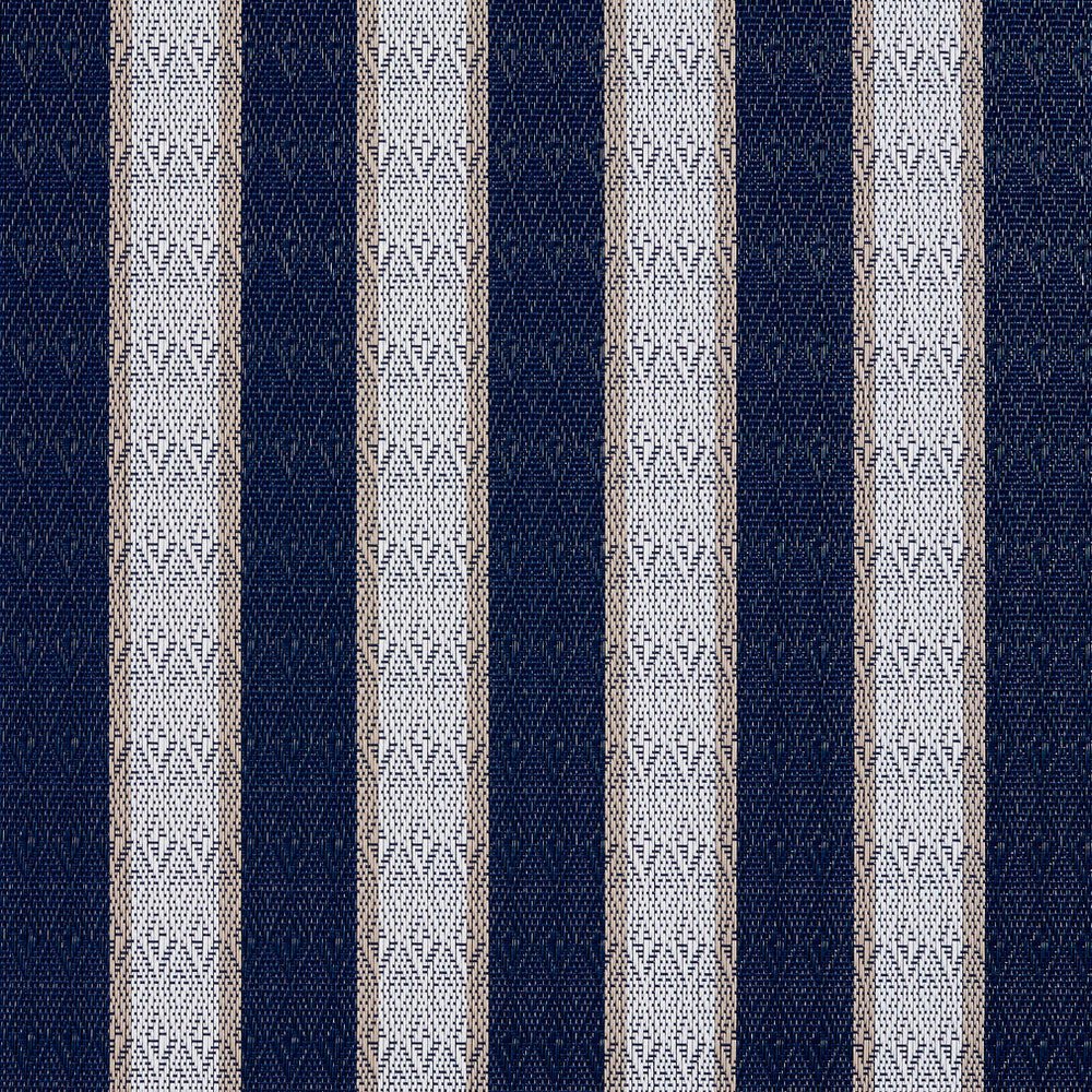 S116 Cobalt Stripe by Charlotte Designer Fabric Outdoor Sling 100% Coated Polyester Made In USA Exceeds 100,000 Wyzenbeek Rubs (Heavy Duty) </p><p>Repeat: Horizontal: 3" 54 Inches - Swanky Fabrics -