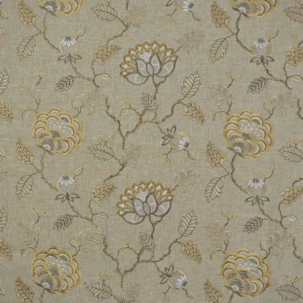 S1555 Wheat by Greenhouse Designer Fabric 52% Polyester, 48% Cotton With 100% Viscose Embroidery India 9,000 </p><p>Repeat: 17" H, 12.5" V 54" - Swanky Fabrics -