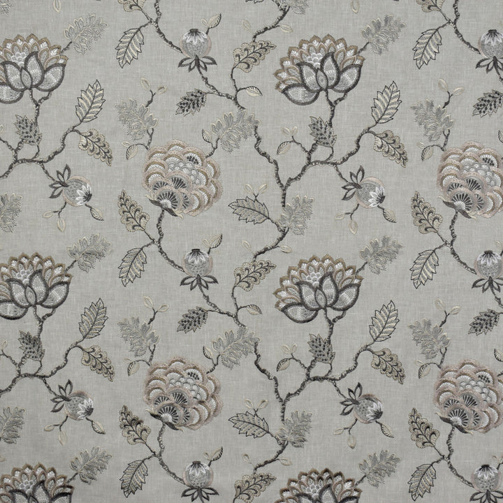 S1607 Steel by Greenhouse Designer Fabric 52% Polyester, 48% Cotton With 100% Viscose Embroidery India 9,000 double rubs </p><p>Repeat: 17" H, 12.5" V 54" - Swanky Fabrics -