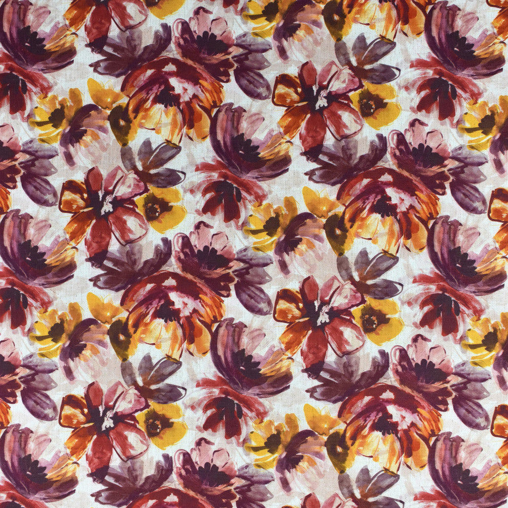 S2329 Geranium by Greenhouse Designer Fabric 92% Polyester, 8% Linen China 100,000 double rubs </p><p>Repeat: None 54" - Swanky Fabrics -