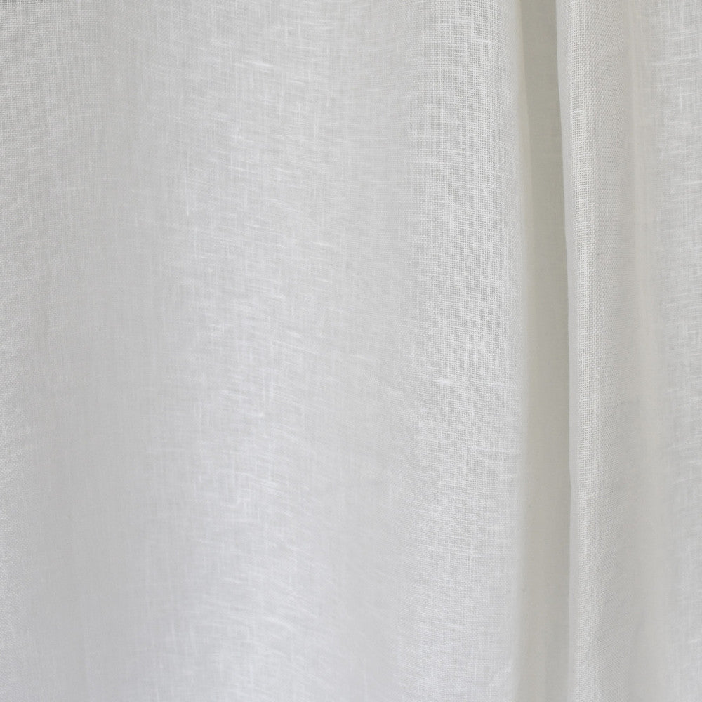 S2601 Winter White by Greenhouse Designer Fabric 100% Linen INDIA Drapery </p><p>Repeat: None 54" - Swanky Fabrics -