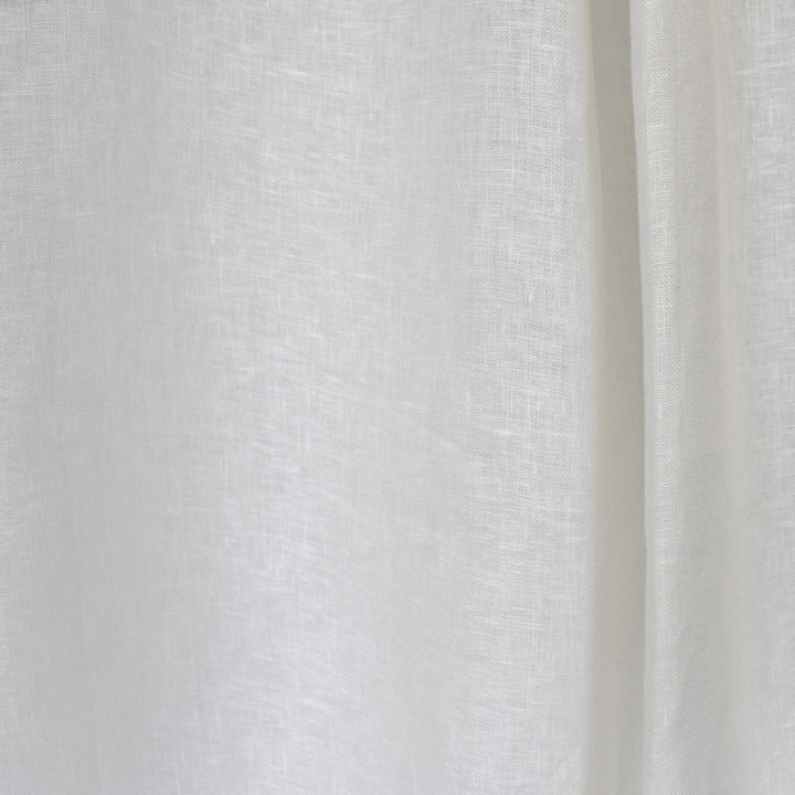 S2601 Winter White by Greenhouse Designer Fabric 100% Linen INDIA Drapery </p><p>Repeat: None 54" - Swanky Fabrics -