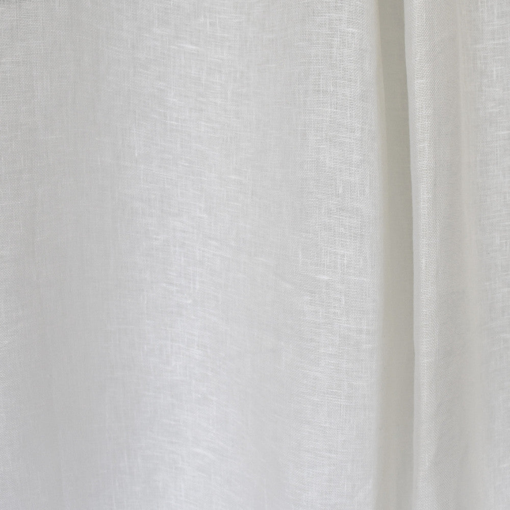 S2601 Winter White by Greenhouse Designer Fabric S33: Statement Window 100% Linen India Drapery double rubs </p><p>Repeat: None 54" - Swanky Fabrics -