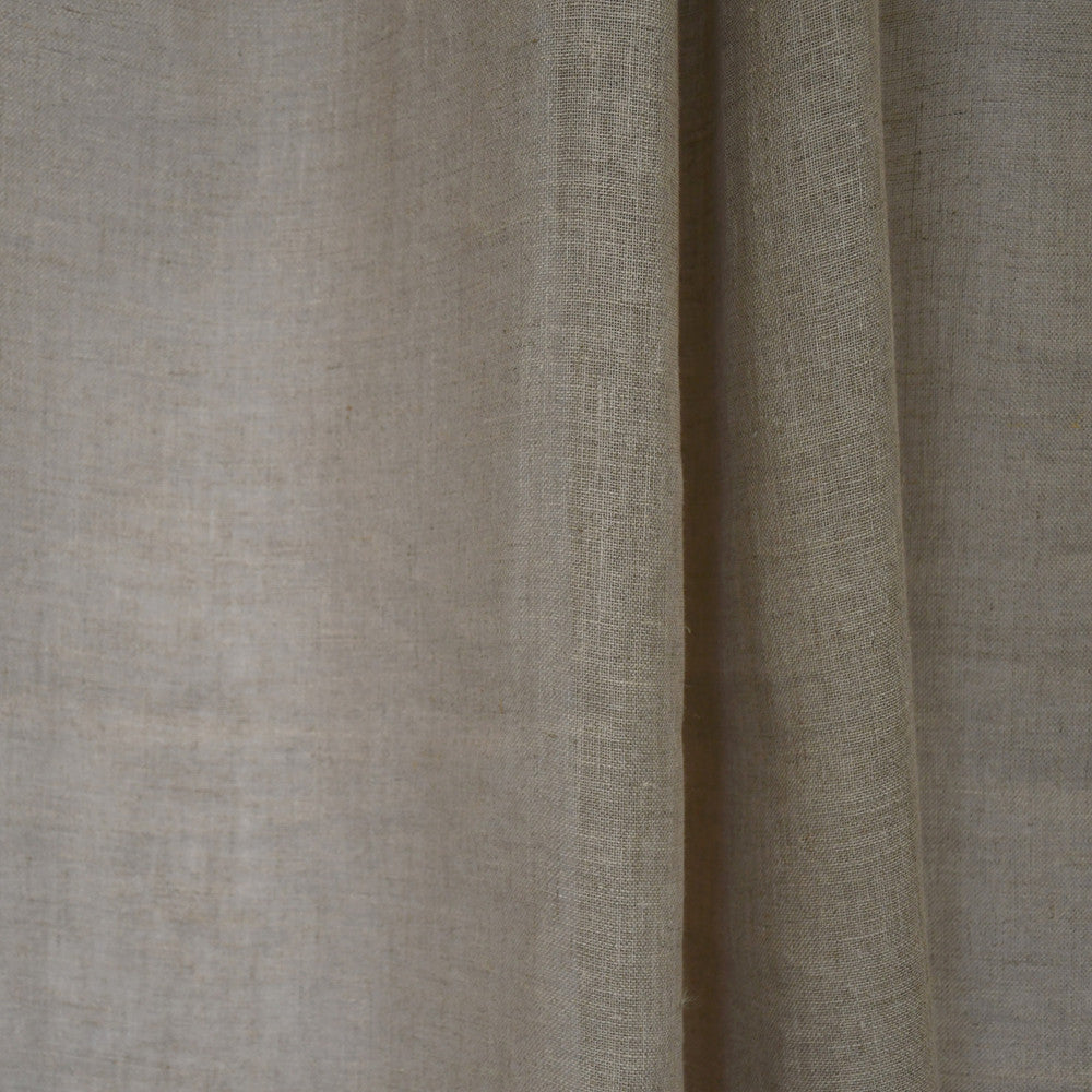S2632 Natural by Greenhouse Designer Fabric 100% Linen India Drapery double rubs </p><p>Repeat: None 54" - Swanky Fabrics -