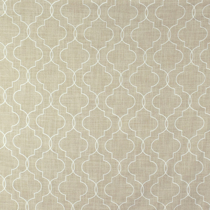 S2654 Oyster by Greenhouse Designer Fabric 100% Polyester With 100% Viscose Embroidery INDIA 9,000 </p><p>Repeat: 6.5" H, 6.5" V 52" - Swanky Fabrics -