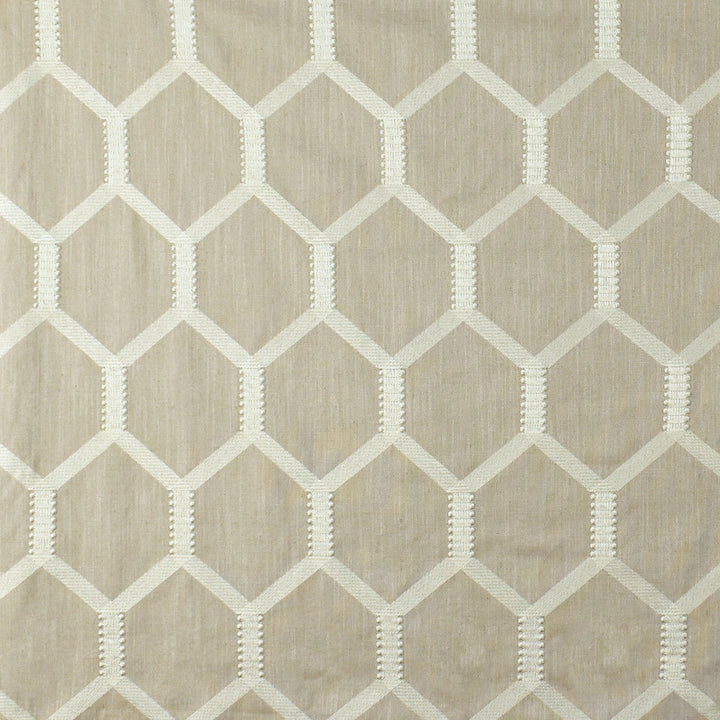 S2657 Oyster by Greenhouse Designer Fabric 70% Viscose, 30% Linen With 100% Viscose Embroidery India 9,000 double rubs </p><p>Repeat: 5.43" H, 9.21" V 52" - Swanky Fabrics -