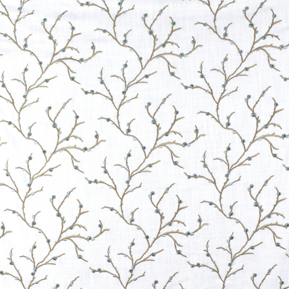 S2668 Sky by Greenhouse Designer Fabric 100% Polyester With 100% Viscose Embroidery India 9,000 double rubs </p><p>Repeat: 10.5" H, 9.5" V 52" - Swanky Fabrics -