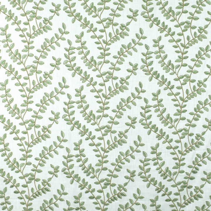 S2672 Green Tea by Greenhouse Designer Fabric 100% Polyester With 100% Polyester Embroidery India 9,000 double rubs </p><p>Repeat: 13" H, 9.5" V 52" - Swanky Fabrics -