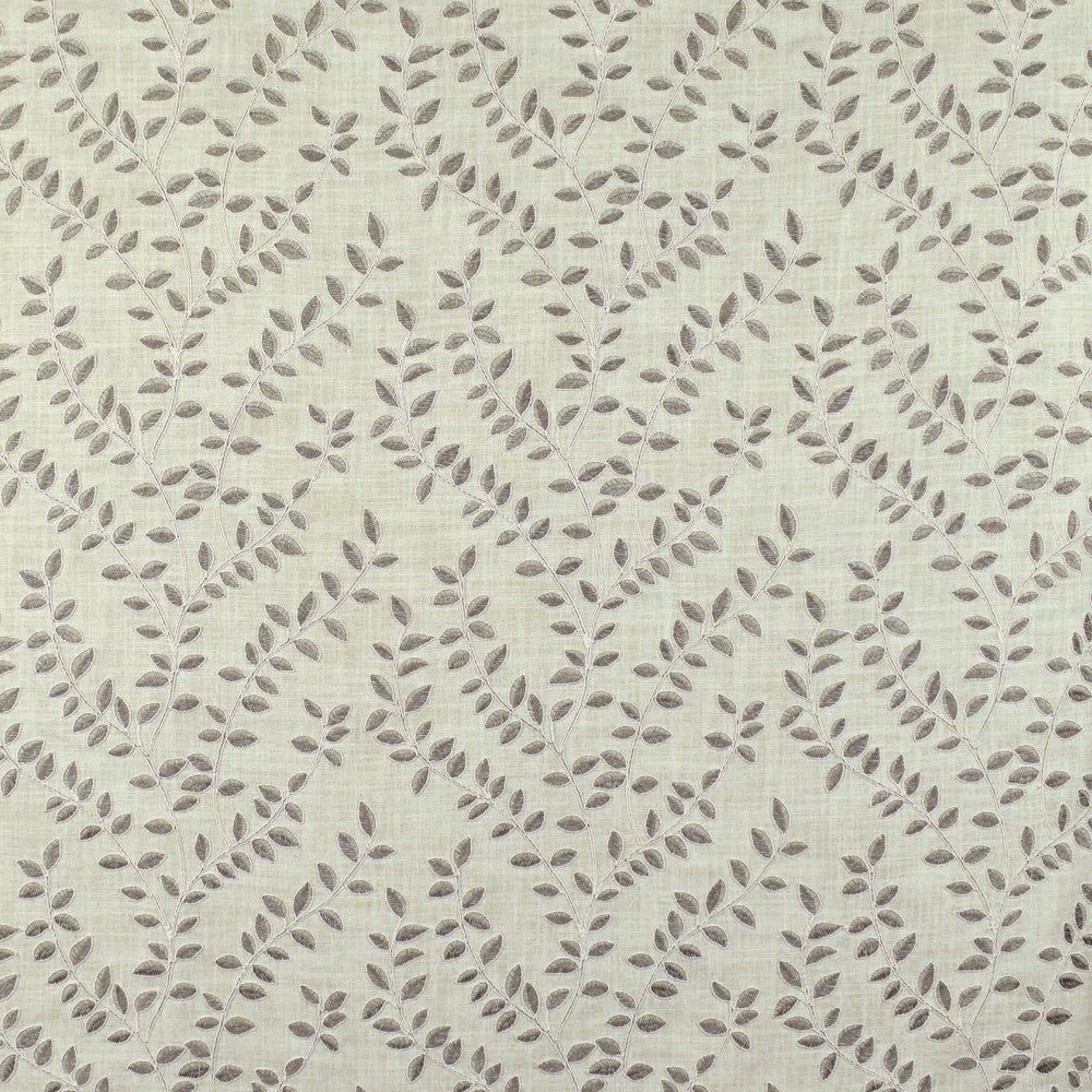 S2673 Pearl Grey by Greenhouse Designer Fabric 100% Polyester With 100% Polyester Embroidery INDIA 9,000 </p><p>Repeat: 13" H, 9.5" V 52" - Swanky Fabrics -
