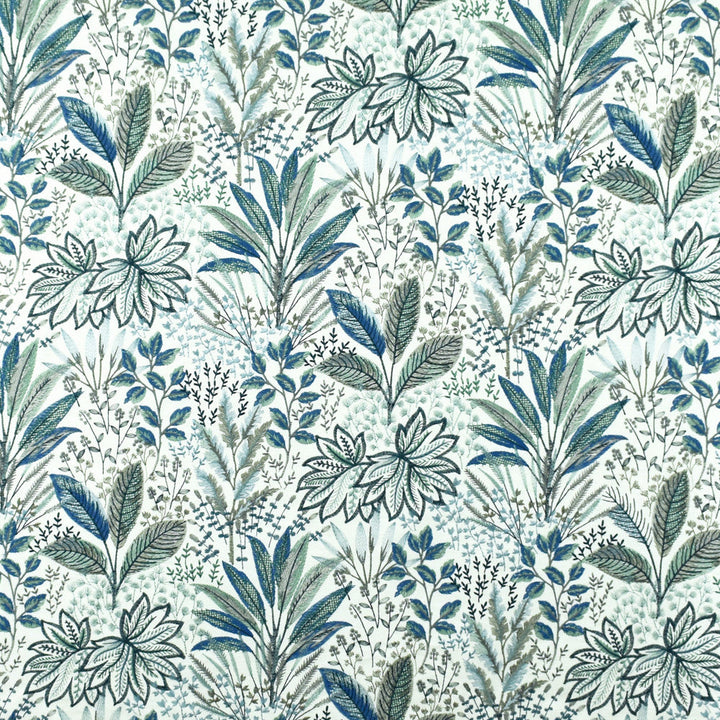 S2678 Lagoon by Greenhouse Designer Fabric S34: Statement Embroideries 73% Polyester, 27% Cotton W/ 100% Viscose Embroidery India 9,000 double rubs </p><p>Repeat: 13" H, 18" V 52" - Swanky Fabrics -