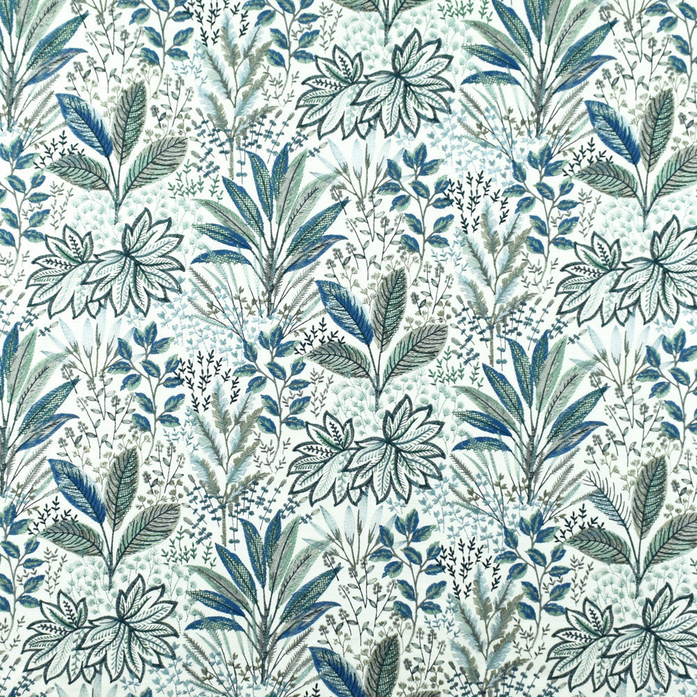 S2678 Lagoon by Greenhouse Designer Fabric 73% Polyester, 27% Cotton W/ 100% Viscose Embroidery India 9,000 double rubs </p><p>Repeat: 13" H, 18" V 52" - Swanky Fabrics -
