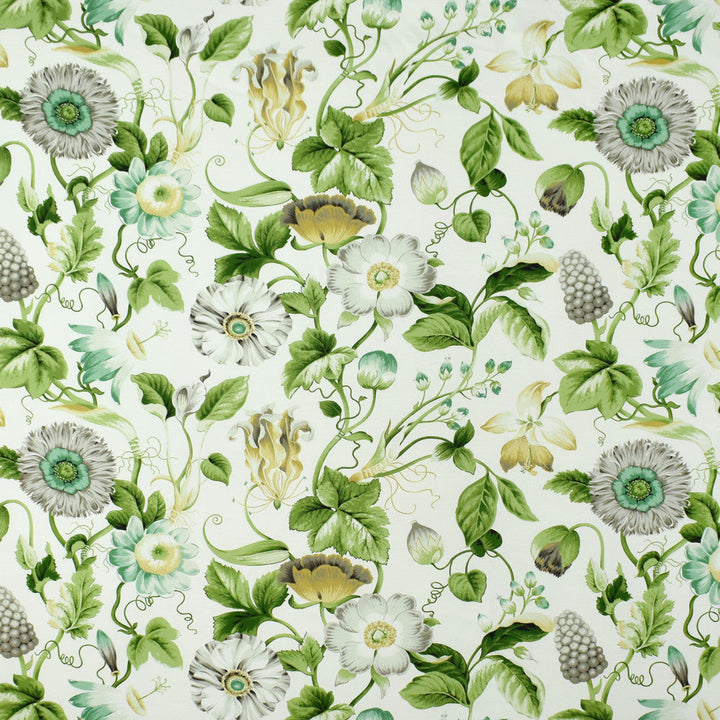 S2713 Green Tea by Greenhouse Designer Fabric 100% Cotton Peru 15,000 double rubs </p><p>Repeat: 27" H, 17" V 54" - Swanky Fabrics -