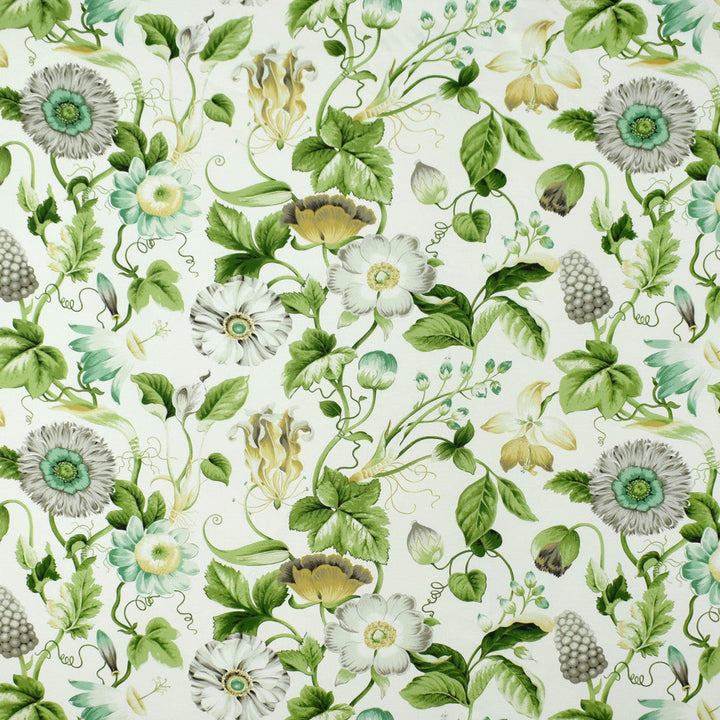 S2713 Green Tea by Greenhouse Designer Fabric 100% Cotton PERU 15,000 </p><p>Repeat: 27" H, 17" V 54" - Swanky Fabrics -