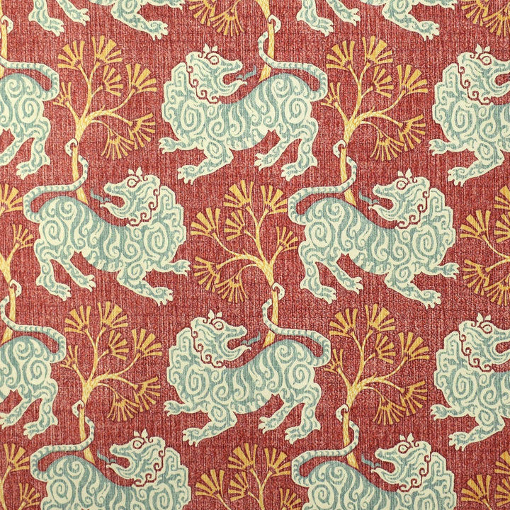 S2719 Rouge by Greenhouse Designer Fabric 100% Cotton India 15,000 double rubs </p><p>Repeat: 13.5" H, 13.5" V 54" - Swanky Fabrics -