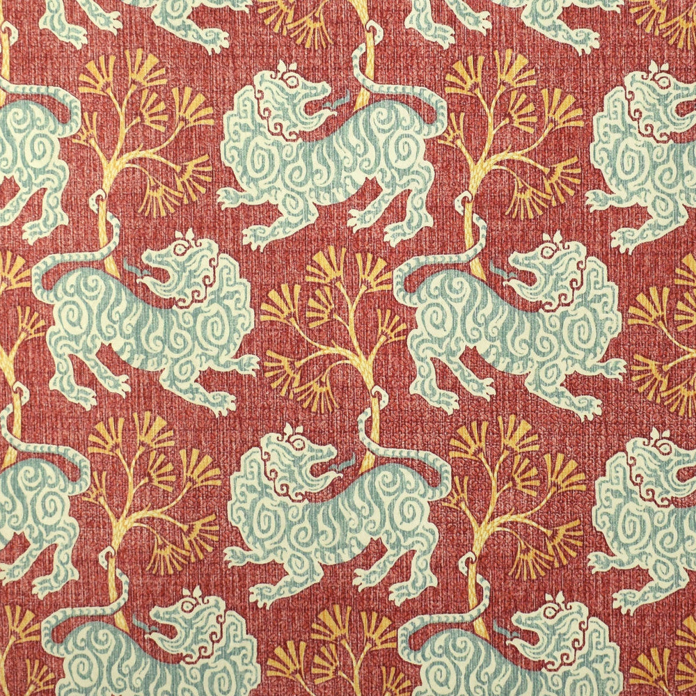 S2719 Rouge by Greenhouse Designer Fabric 100% Cotton INDIA 15,000 </p><p>Repeat: 13.5" H, 13.5" V 54" - Swanky Fabrics -