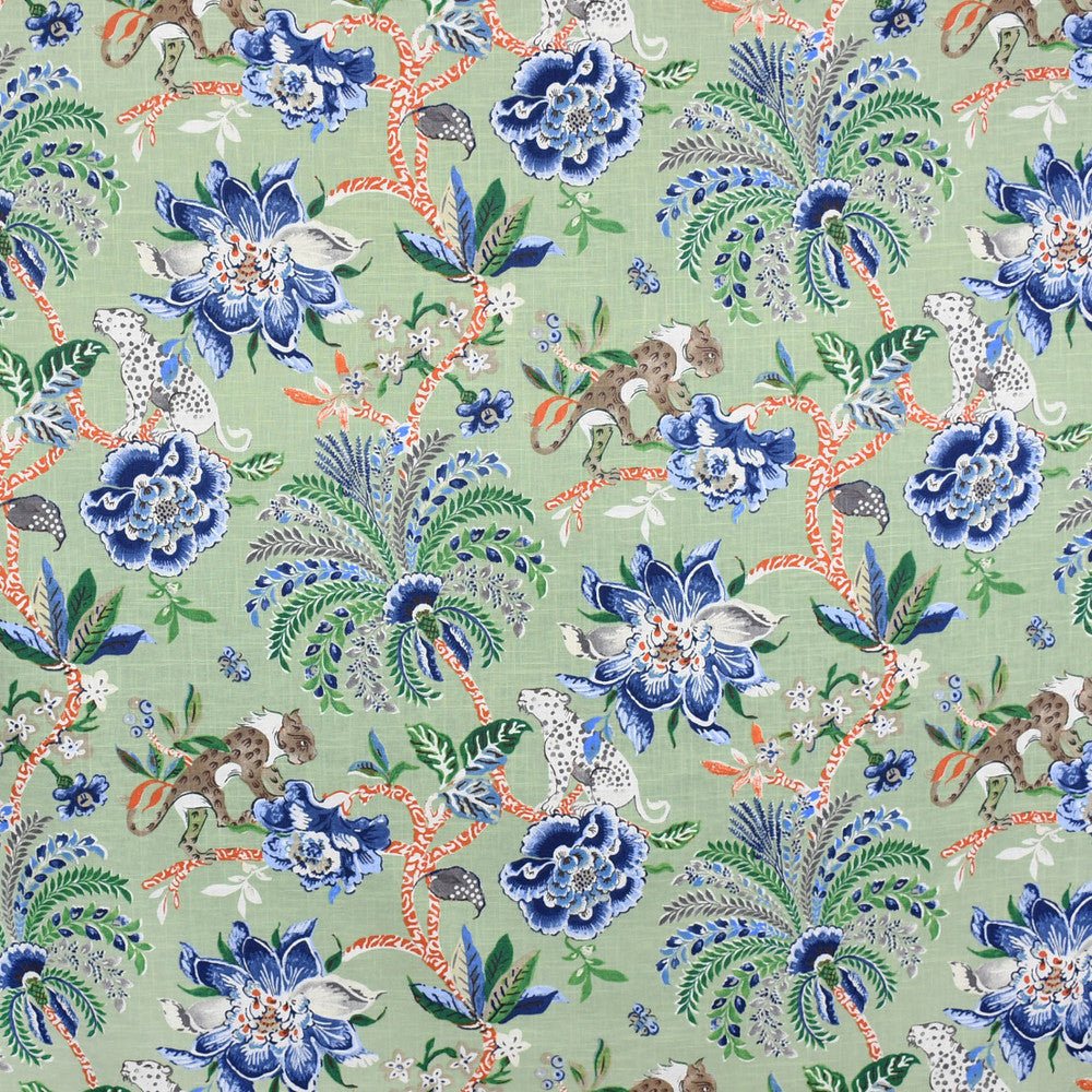 S3180 Endive by Greenhouse Designer Fabric 55% Linen, 45% Cotton CHINA 27,000 </p><p>Repeat: 13.5" H, 25.25" V 54" - Swanky Fabrics -