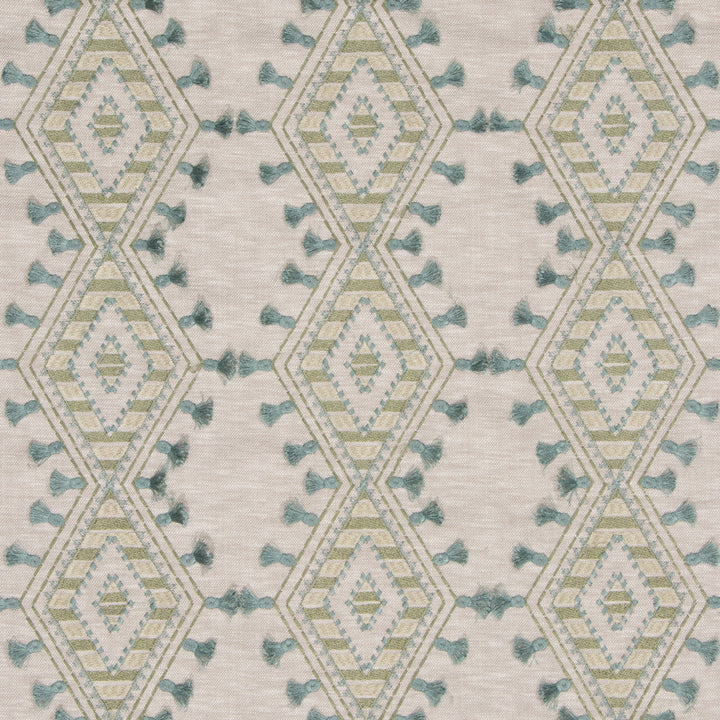 S3182 Greenery by Greenhouse Designer Fabric 71% Polyester, 29% Cotton With 100% Polyester Embroidery India 9,000 double rubs </p><p>Repeat: 6.5" H, 6.25" V 52" - Swanky Fabrics -