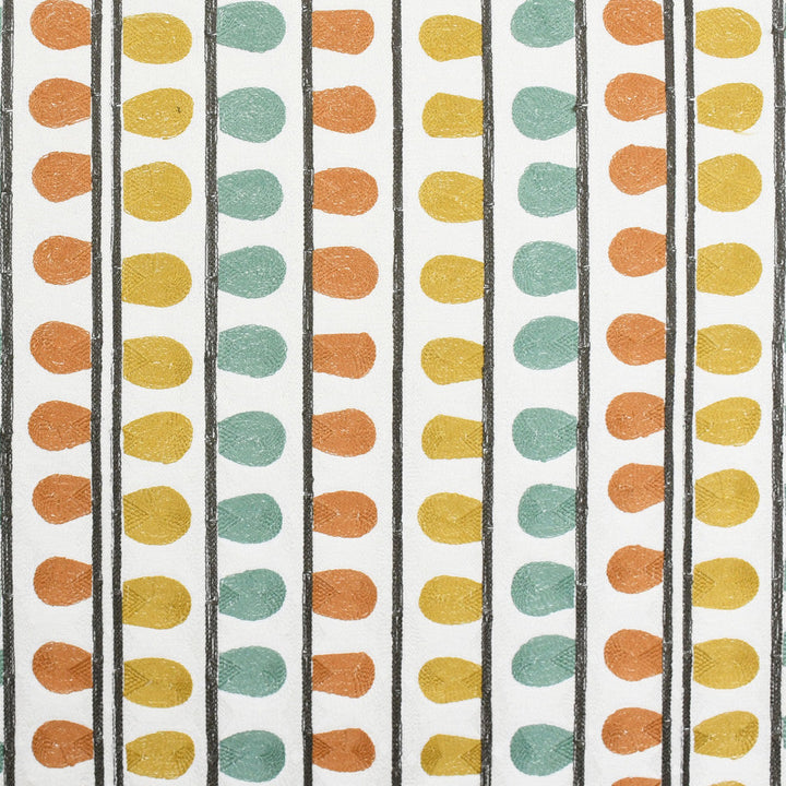 S3210 Agate by Greenhouse Designer Fabric 70% Viscose, 30% Linen With 100% Cotton Embroidery INDIA 9,000 </p><p>Repeat: 10.5" H, 6" V 53" - Swanky Fabrics -