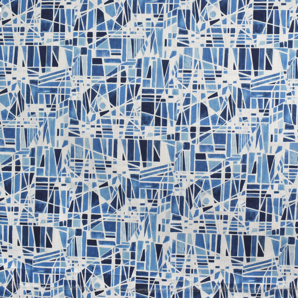 S3403 Blue by Greenhouse Designer Fabric 85% Cotton, 15% Linen Pakistan 24,000 double rubs </p><p>Repeat: 13.5" H, 24" V 54" - Swanky Fabrics -
