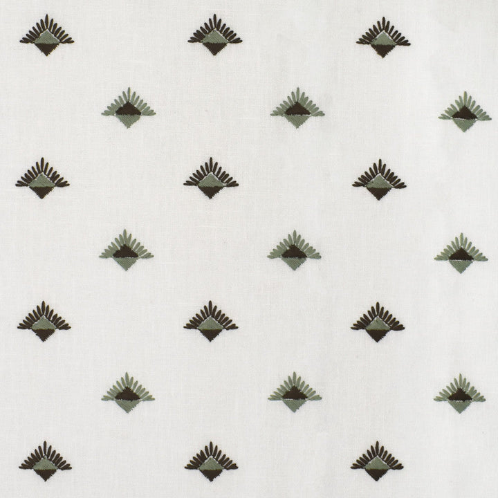 S3586 Sage by Greenhouse Designer Fabric 73% Polyester, 27% Cotton With 100% Polyester Embroidery India 9,000 </p><p>Repeat: 3.75" H, 3" V 54" - Swanky Fabrics -
