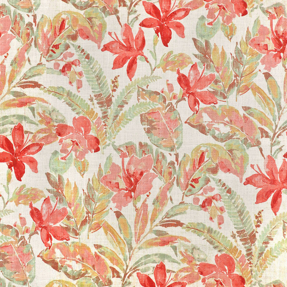 S3625 Coral by Greenhouse Designer Fabric M05: Memos by Color 95% Polyester, 5% Linen China 85,000 double rubs </p><p>Repeat: 28" H, 28" V 58" - Swanky Fabrics -