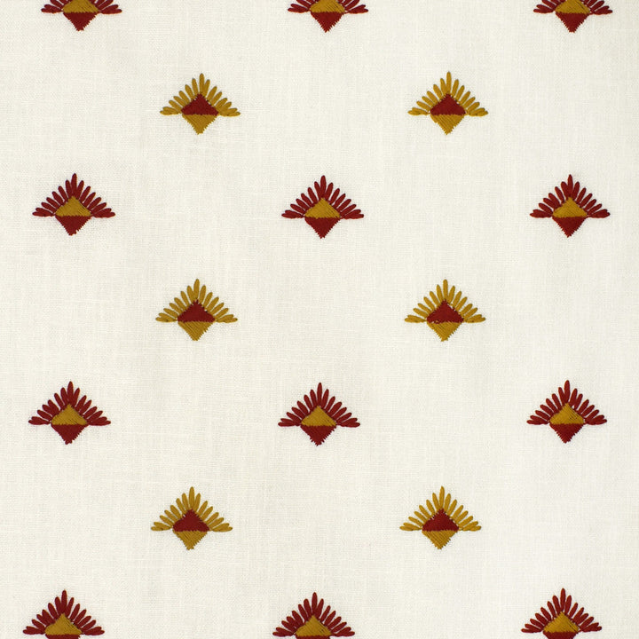 S3637 Paprika by Greenhouse Designer Fabric M05: Memos by Color 73% Polyester, 27% Cotton With 100% Polyester Embroidery India 9,000 double rubs </p><p>Repeat: 3.75" H, 3" V 54" - Swanky Fabrics -
