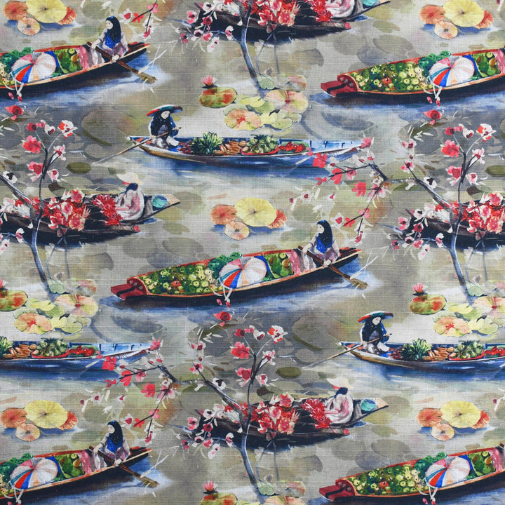 S3638 Spice by Greenhouse Designer Fabric 95% Polyester, 5% Linen China 53,000 </p><p>Repeat: 28" H, 27" V 58" - Swanky Fabrics -