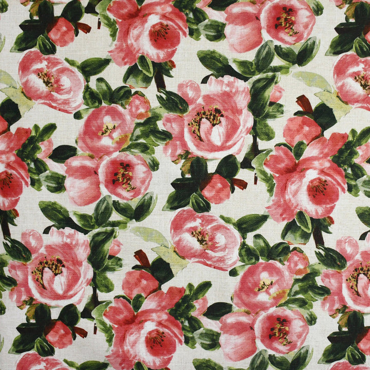 S3645 Rose by Greenhouse Designer Fabric 95% Polyester, 5% Linen China 53,000 </p><p>Repeat: 27" H, 26" V 58" - Swanky Fabrics -